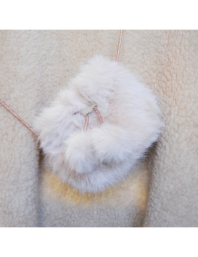 Le Voyage En Panier Panpan Mini Sac Bourse Poils Beige