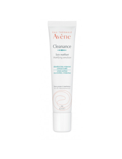 Soin matifiant sébo-réducteur, hydratant longue durée 40ml Cleanance Peaux grasses à imperfections Avène