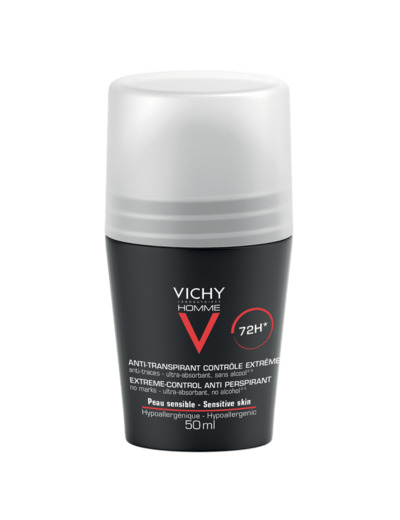Déodorant Anti Transpirant Efficace 72h Contrôle Transpiration 50ml Homme Vichy