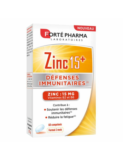 Zinc 15+ 60 comprimés Forté Pharma