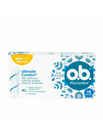 Tampons Pro Comfort Normal x16 Sans applicateur O.B.