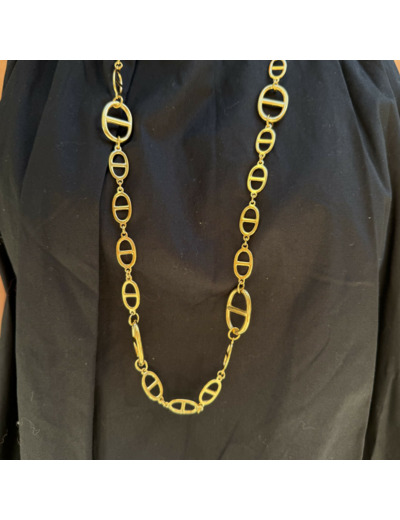 Sautoir Maille marine Doré