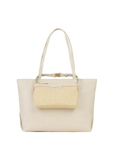 Valentino Maiam Sac Shopping Avec Pochette Amovible Beige