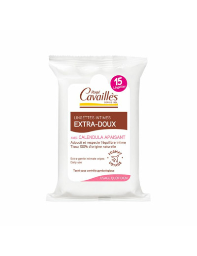 Lingettes Extra Douces 15 lingettes Intime Rogé Cavaillès