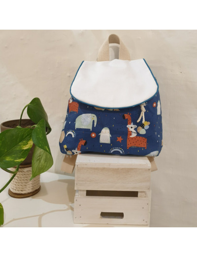 Sac à dos enfant personnalisable Ecole/Crêche modèle Animaux rigolos