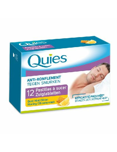 Quies Anti Ronflement Pastilles à Sucer Miel Citron x 12