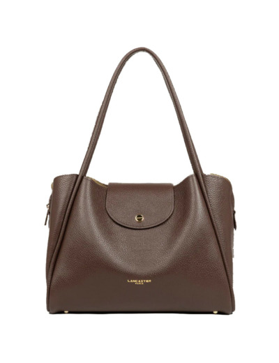 Lancaster Ida Double Sac Cabas Porté Epaule 470-85 Marron Or Pale