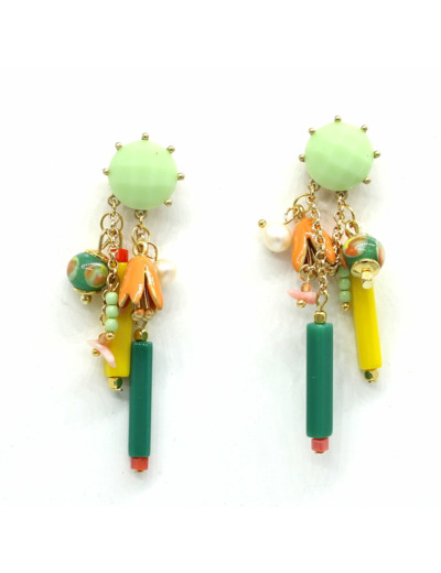 Boucles d'oreilles Eclat de vert