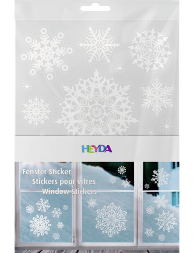 Stickers pour fenêtres "Flocons" - Blanc