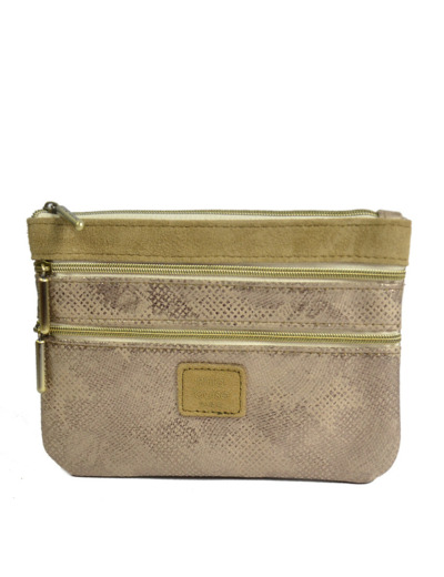 Mila Louise Pair PM PG2 Porte-monnaie Cuir Façon Lézard Bronze