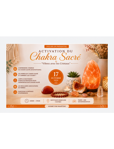 ATELIER ACTIVATION DU CHAKRA SACRÉ