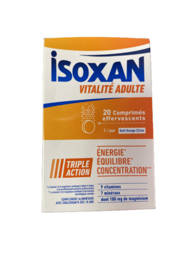 Vitalité Adultes 20 comprimés effervescents Isoxan