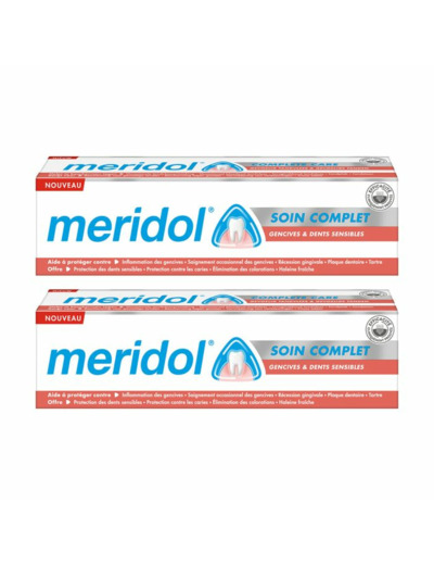 Dentifrice Soin Complet Sensibilité 2x75ml Meridol