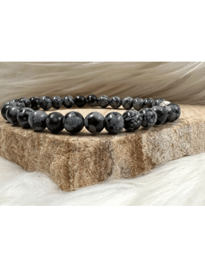BRACELET OBSIDIENNE MOUCHETÉE