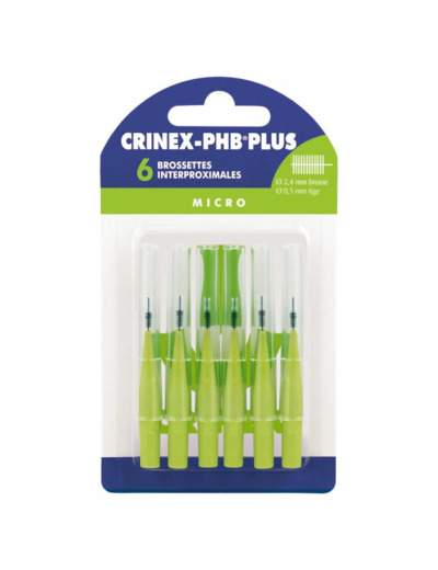 Brossettes Interdentaires Micro Plus X6 Phb Plus Crinex