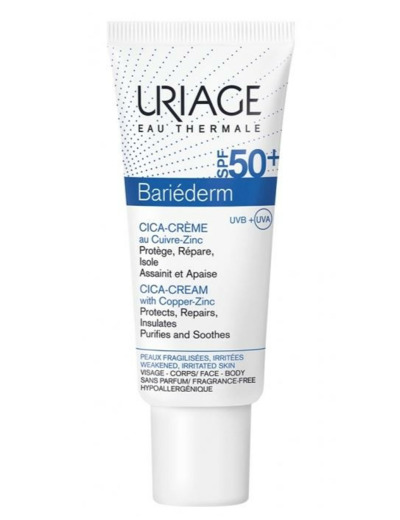 creme Reparatrice Au Cuivre-zinc Spf50+ 40ml Uriage 40ml Bariederm Cica Uriage