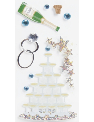 Sticker 3D "Champagne Party"