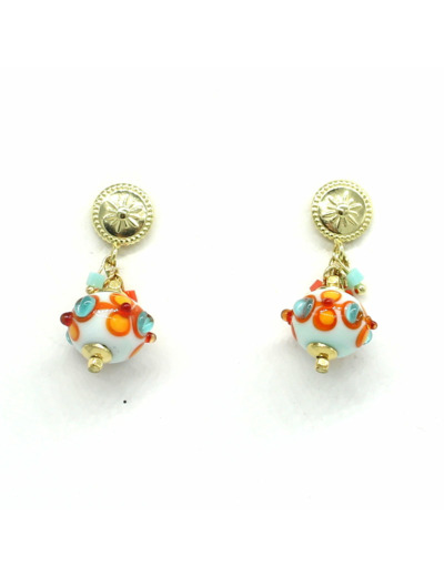 Boucles d'oreilles Aqua Coral