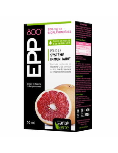 Epp 800+ Extrait De Pepins De Pamplemousse 50 ml Sante Verte