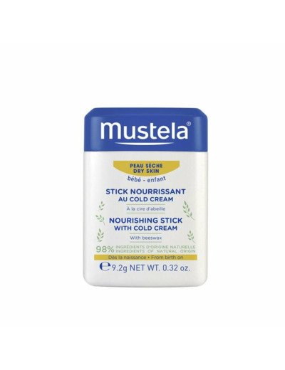 Stick Nourrissant Au Cold Cream Levres Et Pommettes 9.2g Peaux Seches Mustela