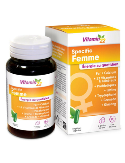 Vitamin'22 Femme Action Tonifiante 60gelules Ineldea