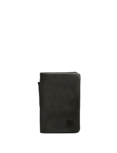 Biba Soft Mousse Grand Portefeuille Vertical En Cuir Naturel SFM4L Negro