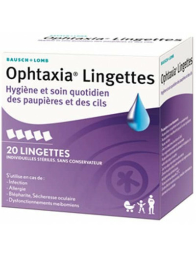 OPHTAXIA LINGETTES 20 SACHETS