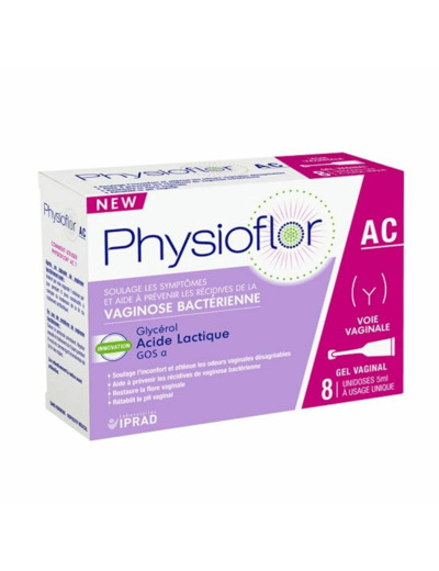 Ac 8 Unidoses Gel Vaginal Vaginose Bactérienne 40ml Physioflor