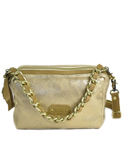 Mila Louise Mama PG2 Sac Trotteur Toile Garnie Cuir Ambre
