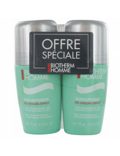 Déodorant Anti-transpirant Aquapower 48h Homme 2x75ml Aquapower Biotherm