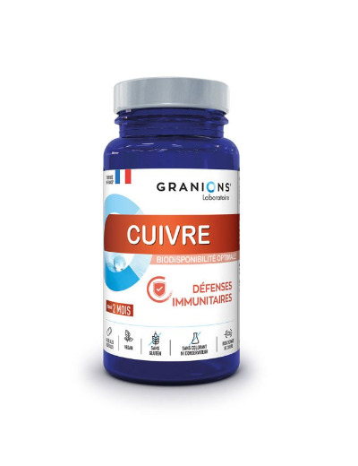 Cuivre 60 gélules Défenses immunitaires Granions