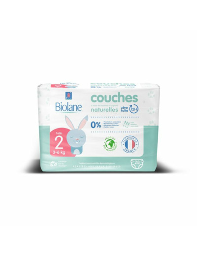 BIOLANE COUCHES ECOLOGIQUES T2 X28