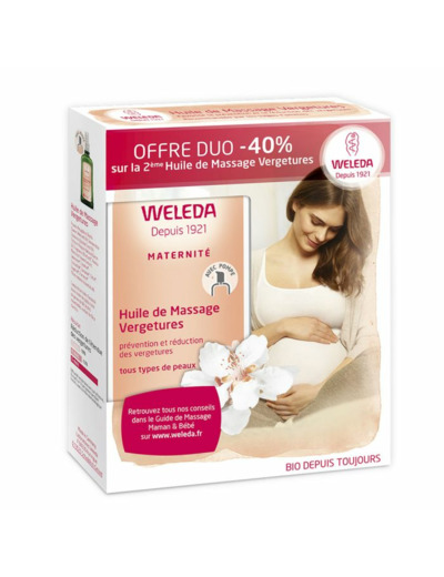 Huile De Massage Vergetures 2x100ml Weleda