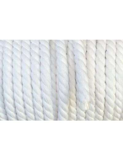 Cordon de coton blanc 10 mm