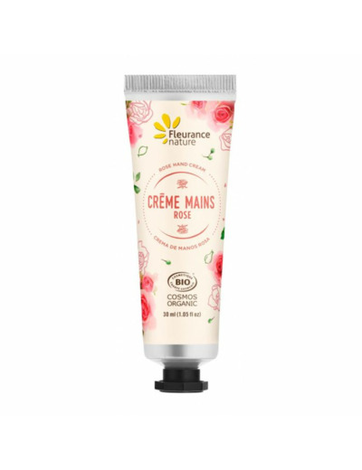 Crème mains Rose 30ml Peaux sèches et abîmées Fleurance Nature