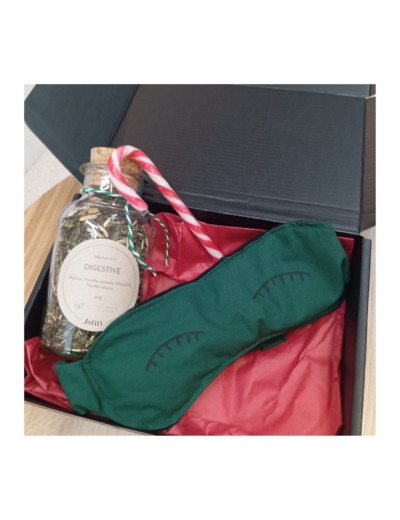 Coffret cadeau Masque et Tisane - Modèle vert