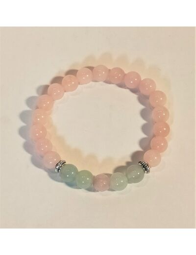 Bracelet quartz rose/aventurine