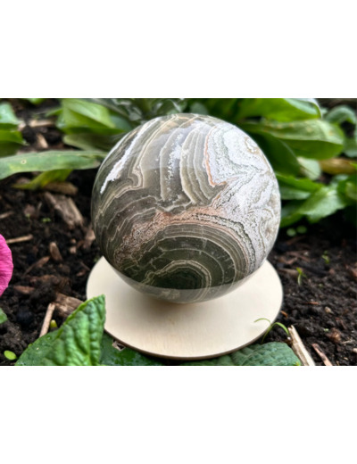 SPHÈRE JASPE ORBICULAIRE
