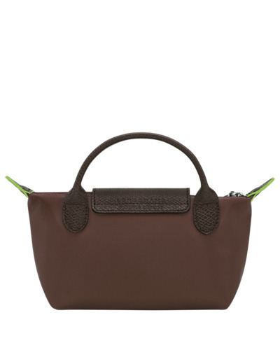 Longchamp le Pliage Green Trousse Cosmétique Avec Poignée Moka