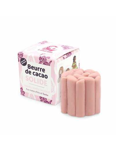 Beurre de cacao rose solide et bio aux notes d'iris & tonka 55g Lamazuna