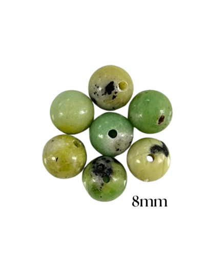 PERLES CHRYSOPRASE CITRON