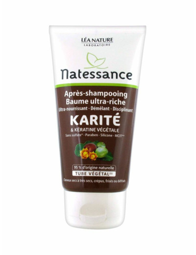 Apres Shampooing Baume Et Keratine Vegetale Cheveux Secs A Tres Secs Crepus Frises Ou Defrises 150ml Natessance