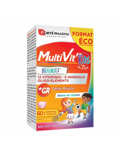 Multivit'Kids Défenses 60 comprimés Forté Pharma