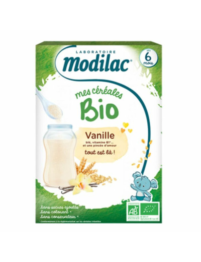 MODILAC CEREALES BIO VANILLE 250G