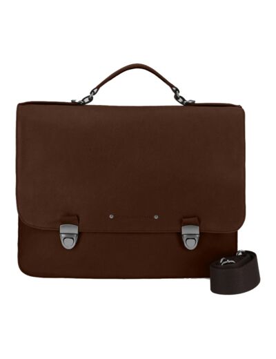 Ateliers Fourès Baroudeur Cartable 2 Soufflets 35 Cm Laïos F9530 Cognac