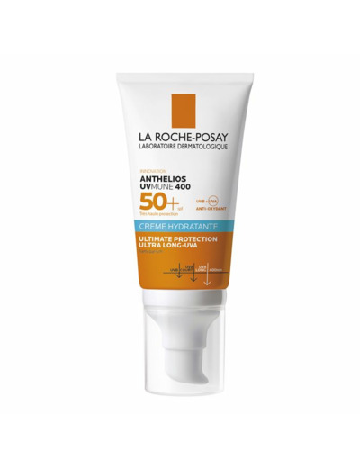 Crème solaire visage uvmune 400 hydratante très haute protection SPF50+ sans parfum 50ml La Roche-Posay