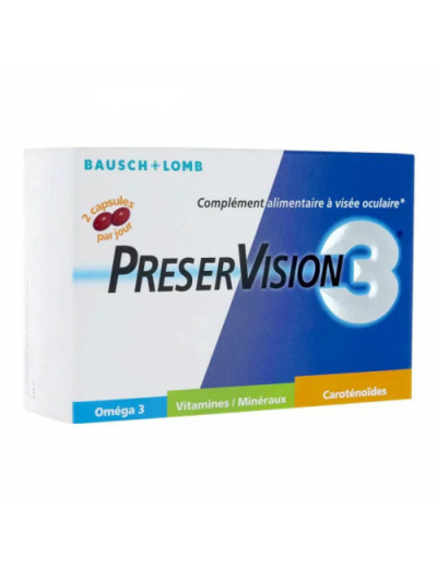 Complément alimentaire à Visee Oculaire 60 Capsules Preservision Bausch&Lomb