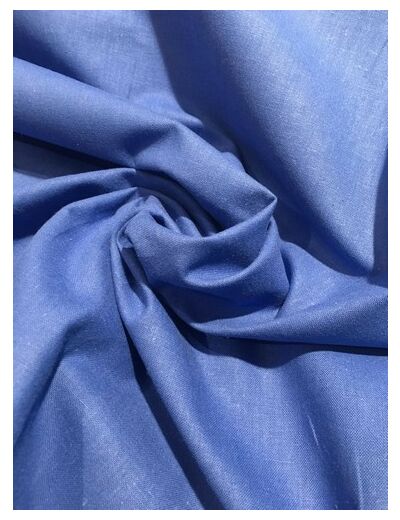Tissu coton Bleu royal