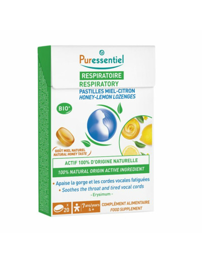 Pastilles Respiratoire Gorge x20 Respiratoire Miel-Citron Puressentiel