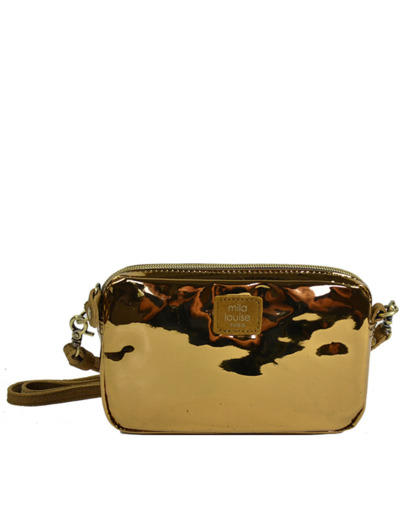 Mila Louise Trotty SH Mini Sac Trotteur Verni Ocre